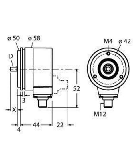 Turck Absoluter Drehgeber Singleturn RS24S10S3C13BH1481