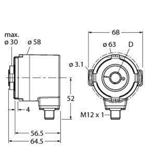Turck Absoluter Drehgeber Multiturn RM35H12E3C25BH1181