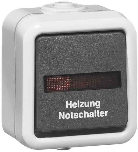 Peha Heizung-Notschalter gr 10A 250V 2-pol.Aus D 622 WAB HN