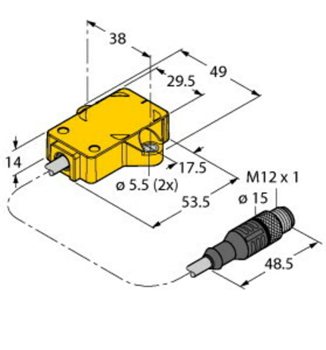 Turck Sensor induktiv RI360P1-Q #1590856