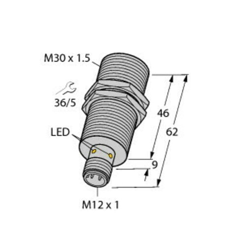 Turck Sensor induktiv BI15UM30VN44XH1141