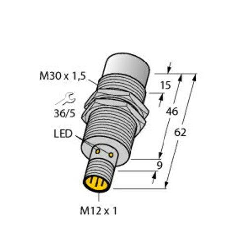 Turck Sensor induktiv NI30U-EM3 #1634904