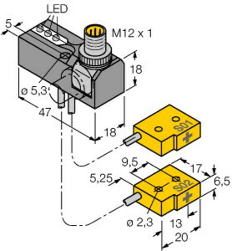 Turck Sensor induktiv NI2-Q6.5 #1650116