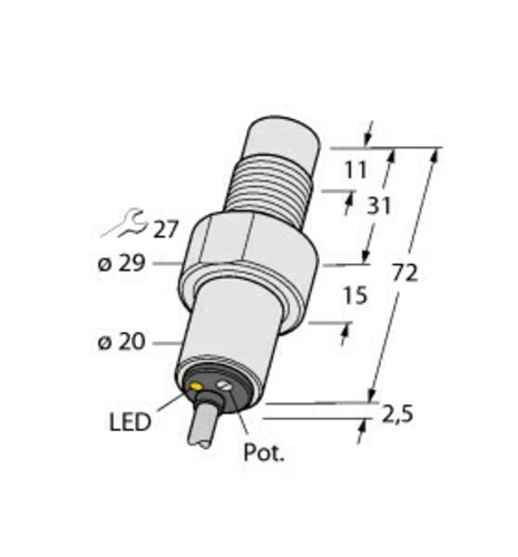 Turck Sensor kapazitiv BC5S185AP4X0.2RS4T