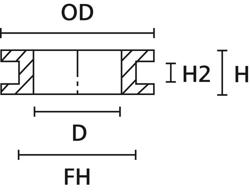 HellermannTyton Tülle HV 1304-PVC-BK