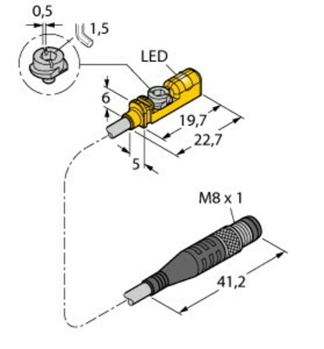 Turck Magnetfeldsensor für Kurzhubzylinder BIM-UNTK-A#4686016