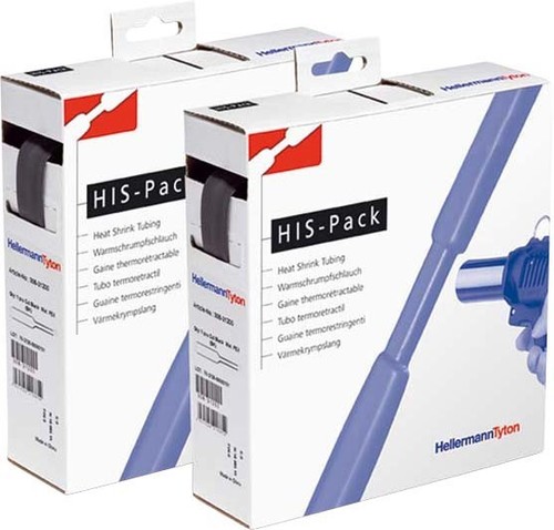 HellermannTyton Schrumpfschlauch D 2,4/1,2 schwarz HISPACK2.4/1.2POXBK