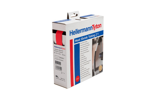 HellermannTyton Schrumpfschlauch D 6,4/3,2 rt HIS-1/4-POX-RD 5m