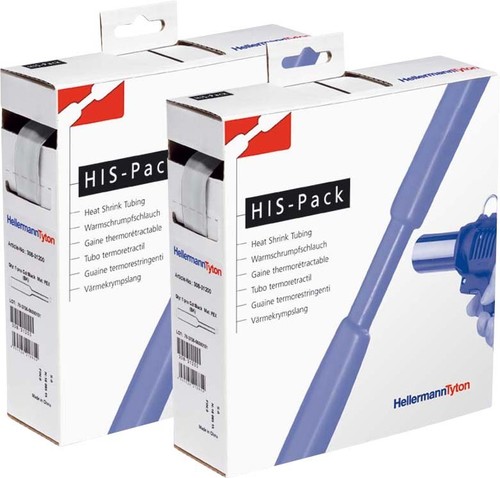 HellermannTyton Schrumpfschlauch D 3,2/1,6 trans HIS-1/8-POX-CL 10m