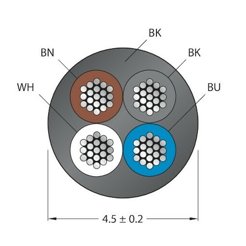 Turck Aktuator- u. Sensorleitung PUR CABLE4X0.34 #6627995