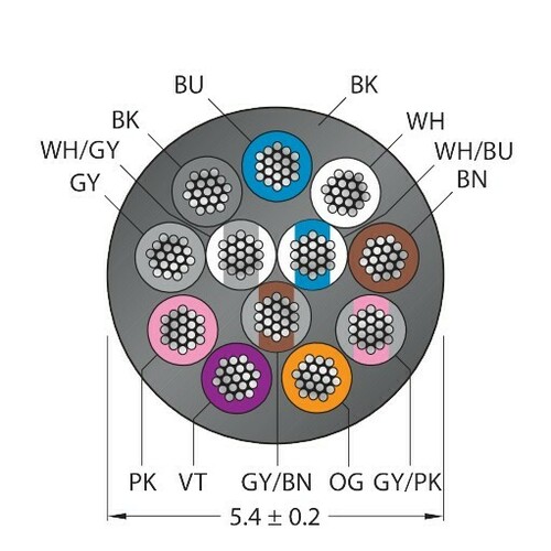 Turck Aktuator- u. Sensorleitung PUR CABLE12X0 #6628008 Turck Aktuator- u. Sensorleitung PUR CABLE12X0 #6628008