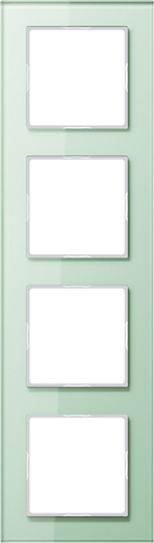 Jung Glasrahmen 4-fach mt/ws waage/senkrecht AC 584 GL WMT