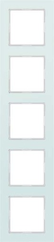 Jung Glasrahmen 5-fach mt/ws waage/senkrecht AC 585 GL WMT