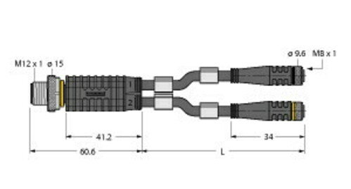 Turck Zweifachverteiler VBRS4.4-2 #6629193