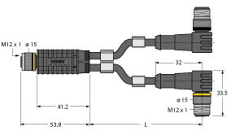 Turck Zweifachverteiler VBRK4.4-2 #6629987