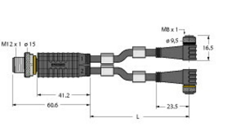 Turck Zweifachverteiler VBRS4.4-2 #6630420