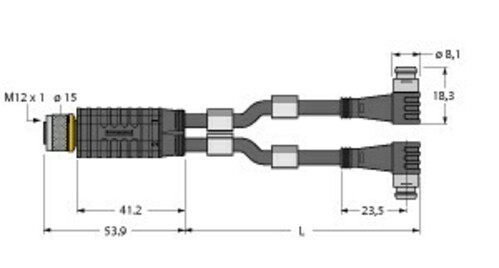 Turck Zweifachverteiler VBRK4.4-2 #6630426