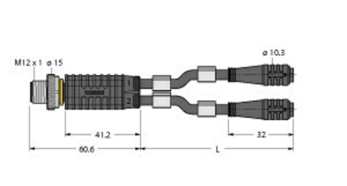 Turck Zweifachverteiler VBRS4.4-2 #6630461