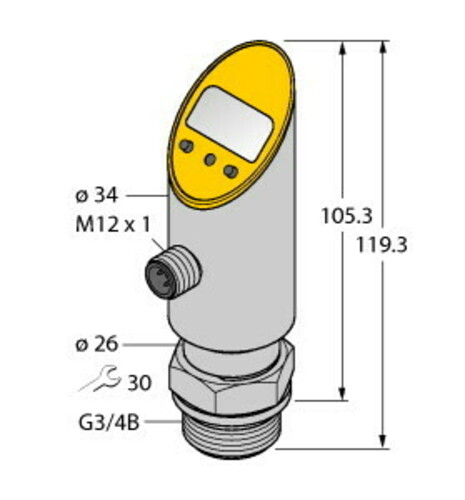 Turck Drucksensor frontbündig PS01VR-606 #6832380