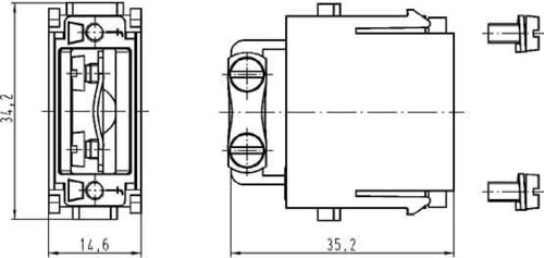 Harting Adapter-Modul ohne D-Sub-Einsatz 09140009931