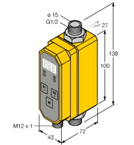 Turck Inline-Sensor Auswertelektronik FTCI-G1/2 #6870137 Turck Inline-Sensor Auswertelektronik FTCI-G1/2 #6870137