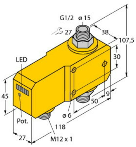 Turck Inline-Sensor FCID15A4PAP8XH1141