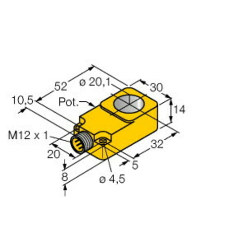Turck Sensor induktiv BI20R-Q14-LU-H1141