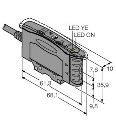 Turck Opto Sensor Lichtleiter D10AFPGY