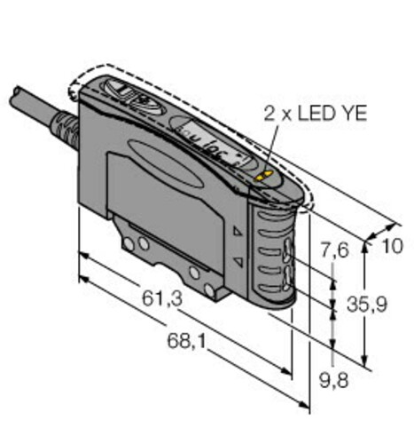 Turck Opto Sensor Lichtleiter D10UPFP