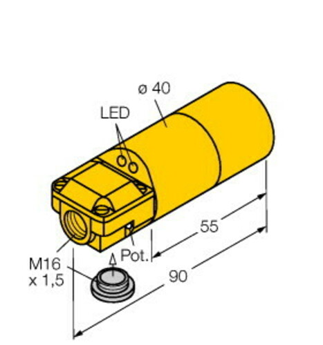 Turck Sensor induktiv DNI30U-K40SR-AP4X2