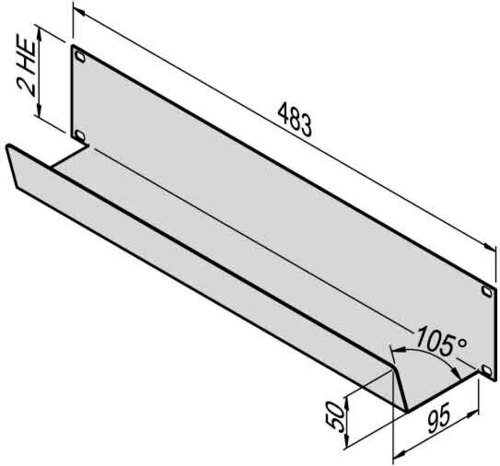 Schroff 19"Kabelwanne 1HE Zubehör 21126477