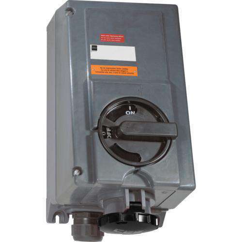 Stahl Wandsteckdose 125 A schwarz 7h 8581/31-407