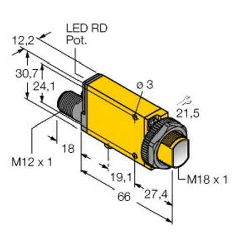 Turck Opto Sensor Lichttaster MIAD9DQ Turck Opto Sensor Lichttaster MIAD9DQ