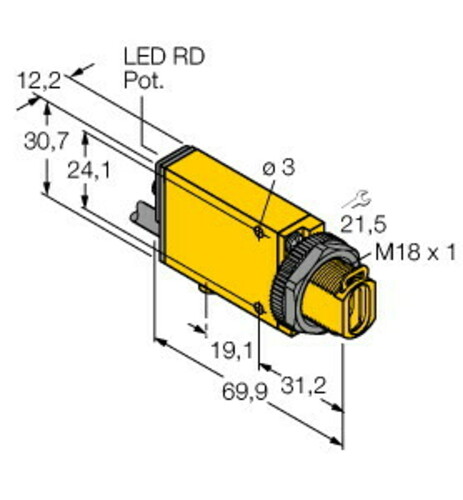 Turck Opto Sensor Lichtleiter MIAD9F