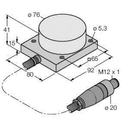 Turck Sensor induktiv NI40-CQ80/S1102 5M