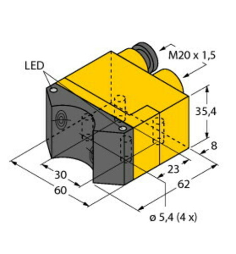 Turck Sensor induktiv NI4-DSU35TC-2ADZ30X2