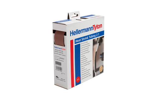 HellermannTyton Warmschrumpfschlauch 2:1 braun 10 m Rolle 300-30481(10)