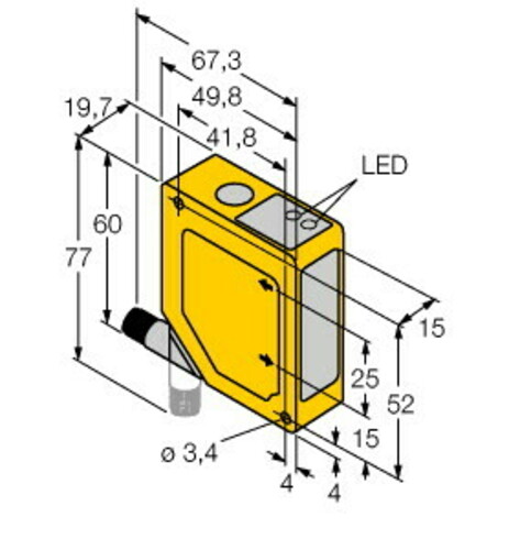 Turck Opto Sensor Triangulation Q50AVIQ