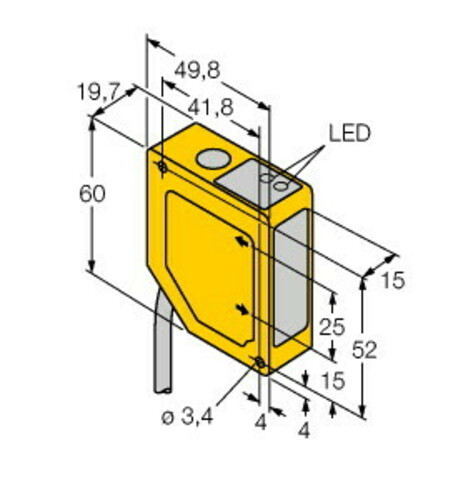 Turck Opto Sensor Triangulation Q50BI