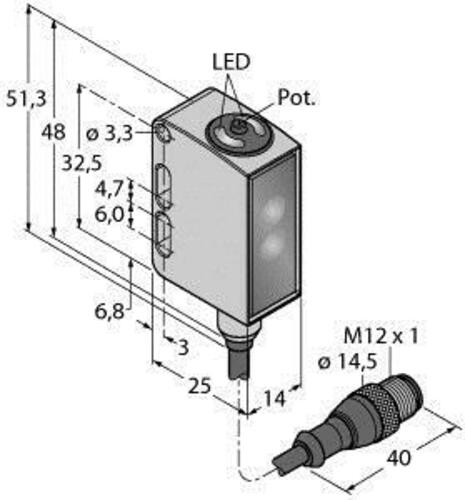 Turck Opto Sensor Lichttaster QM26VPAF400Q5