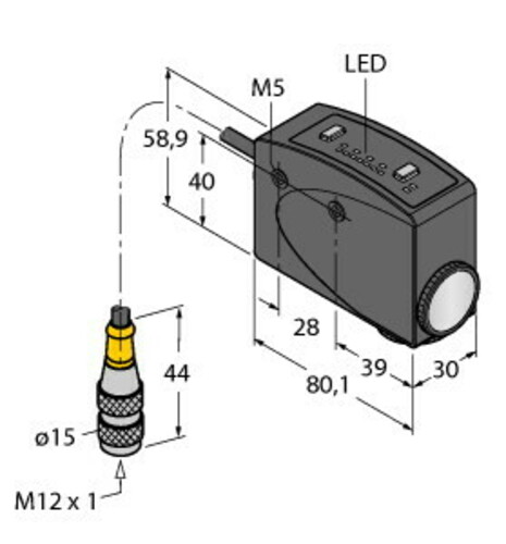 Turck Farbmarkensensor mit Schaltausgang R58ECRGB1Q