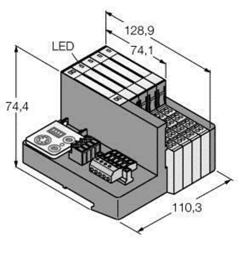 Turck Set f. einf. I/O-Kommunik. DeviceNet TI-BL20-DN-S-8