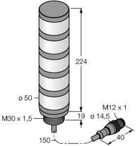 Turck Signalsäule TL50WBGYRQP