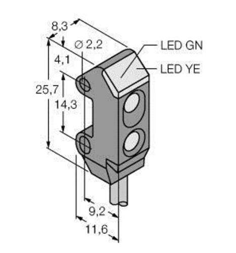 Turck Winkellichttaster VS1RP5CV20