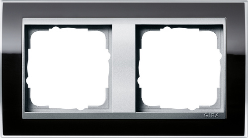 Gira Abdeckrahmen 2-fach ch klar schwarz 0212736 Gira Abdeckrahmen 2-fach ch klar schwarz 0212736