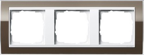 Gira Abdeckrahmen 3-fach ch klar braun 0213763