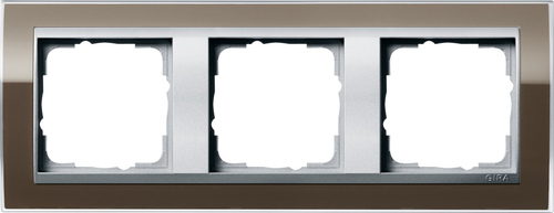 Gira Abdeckrahmen 3-fach ch klar braun 0213766 Gira Abdeckrahmen 3-fach ch klar braun 0213766