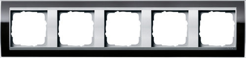 Gira Abdeckrahmen 5-fach ch klar schwarz 0215736 Gira Abdeckrahmen 5-fach ch klar schwarz 0215736