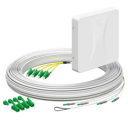 Kaiser Teilnehmeranschluss Gf-TA 4xF, LC/APC DX L=95m 4252080