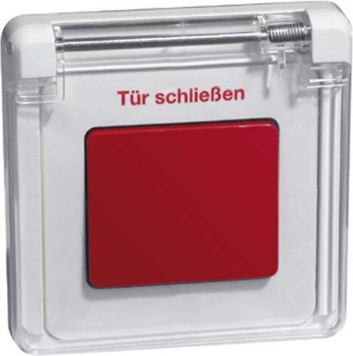 Peha Feuertürentaster rt/rws mit Klappdeckel D 81.556.02/rot V K